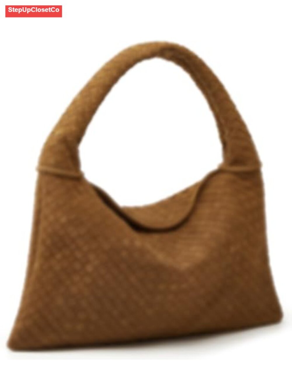 Slouchy Woven Suede Hobo Bag Crossbody Crescent Shoulder Satchel Tote